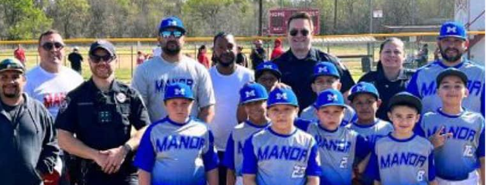 12U Baseball with Manor Police Chief